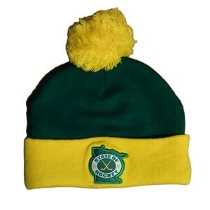 Minnesota Wild Beanie Hat Men Green Yellow Knit NHL Hockey‎ North Stars NEW #687